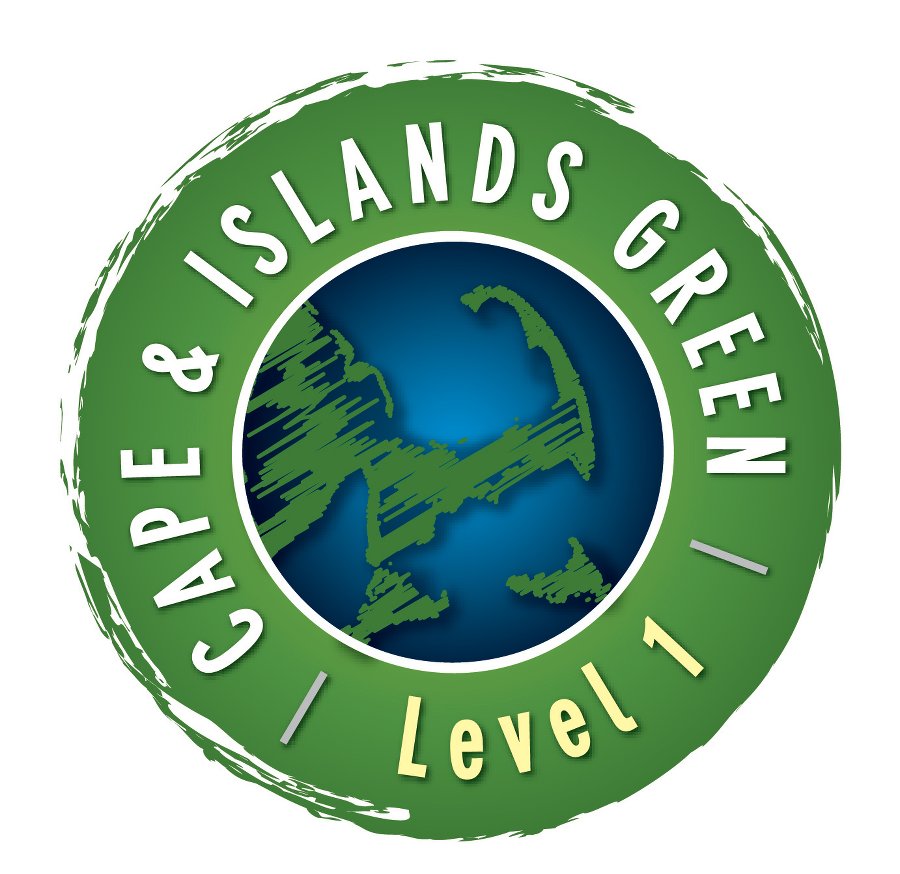 Label der Cape&Islands Green Organisation Stufe 1 für nachhaltige Geschäftspraxis