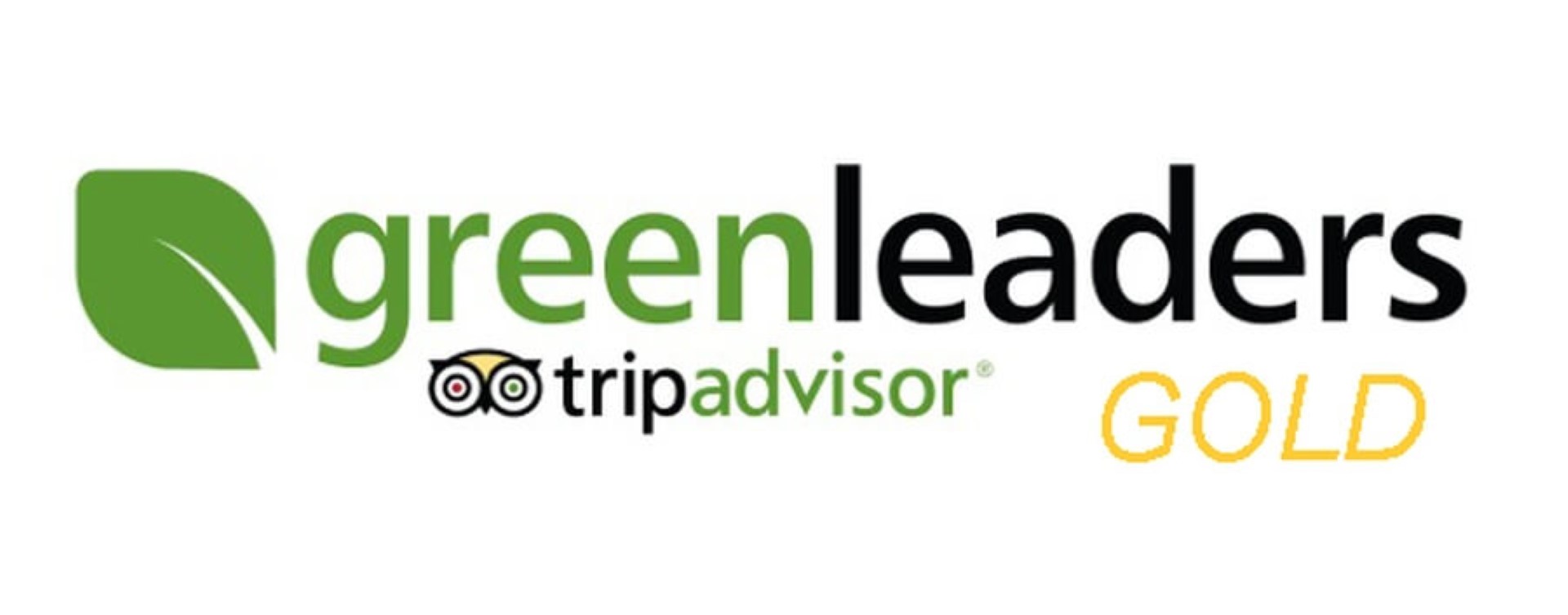 label of gold status with tripadvisor green leaders